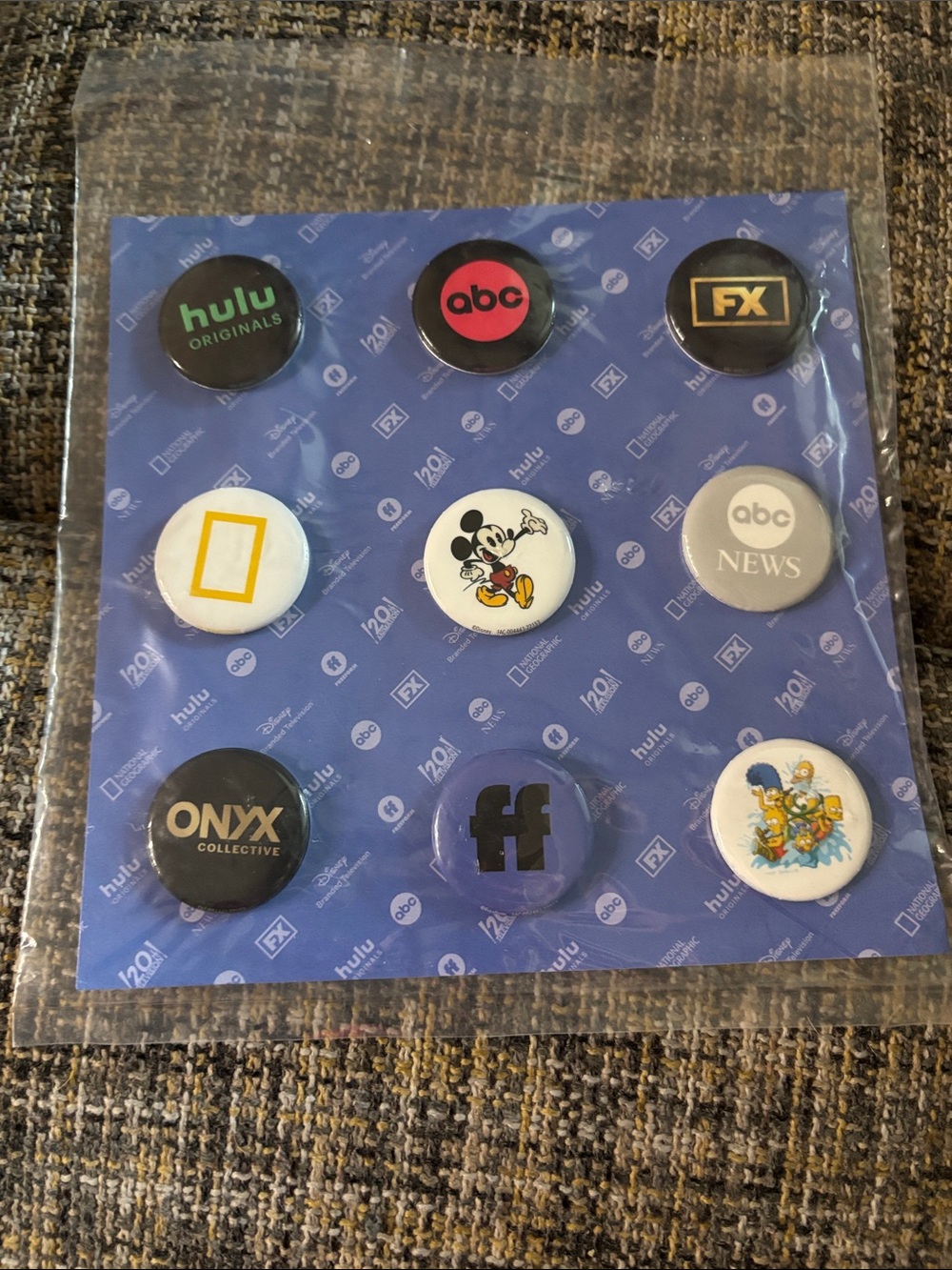 NWT TV & Pop Culture Button Pin Set - 9 Pack